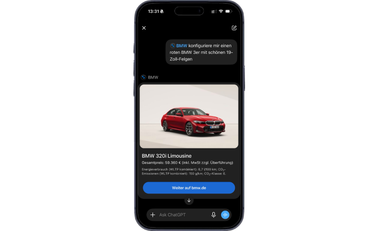 BMW integrates car configurator with ChatGPT